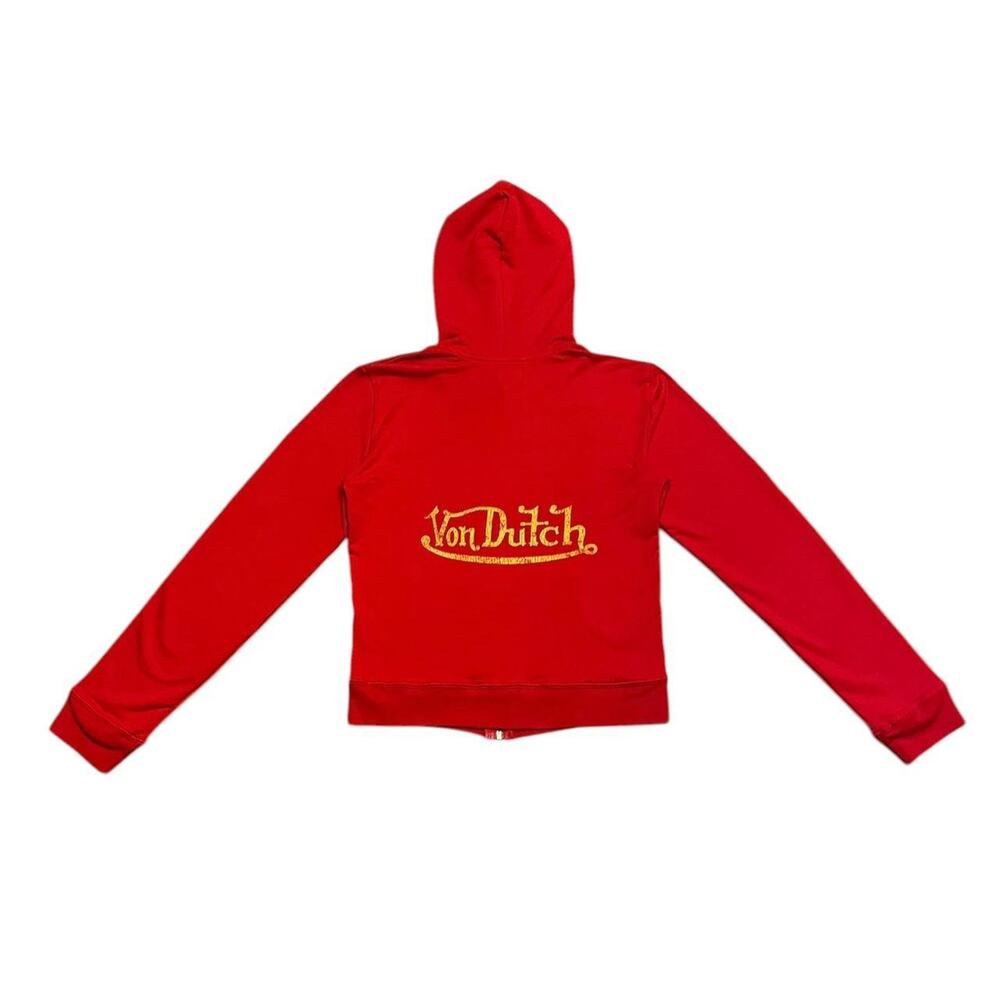 Vintage Y2K 2000’s Von Dutch front zip hoodie Size L